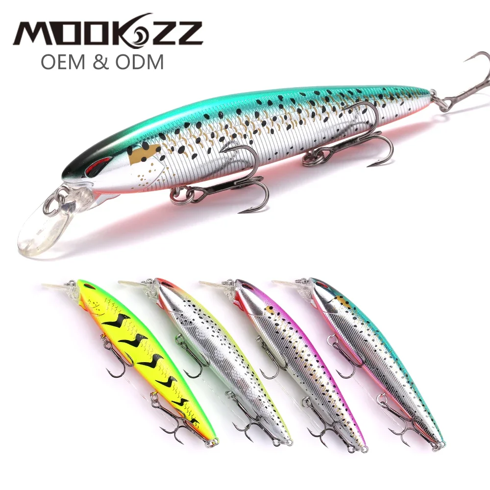 110MM 19G MOOKZZ For Artificial Fishing Lures Suspension Minnow High Quality Wobblers Baits Suspending Hot Model Crankbaits