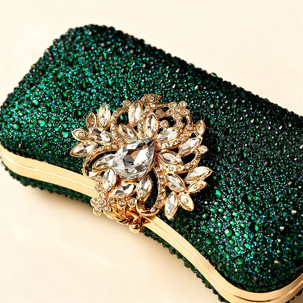 Crystals Luxury Handbags Woman Party Bag Diamond Rivet Shine Shoulder Bag Evening Designer Brand Wallets Rhinestone Purse