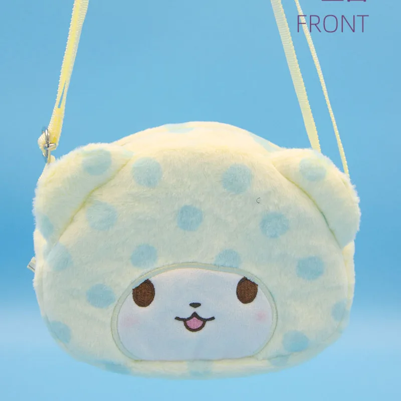 귀여운 만화 봉제 크로스 바디 백, 소녀 곰 인쇄, 귀여운 작은 동전 지갑, Y2k 인형 보관 가방 펜던트, 일본 열쇠 고리 선물