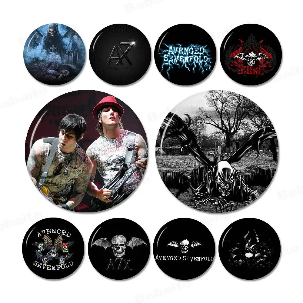 Rock Band Avenged S-Sevenfold 58mm Cute Anime Figure Icon Badge Handmade Tinplate Brooch for Backpack Clothes Chest Ornament