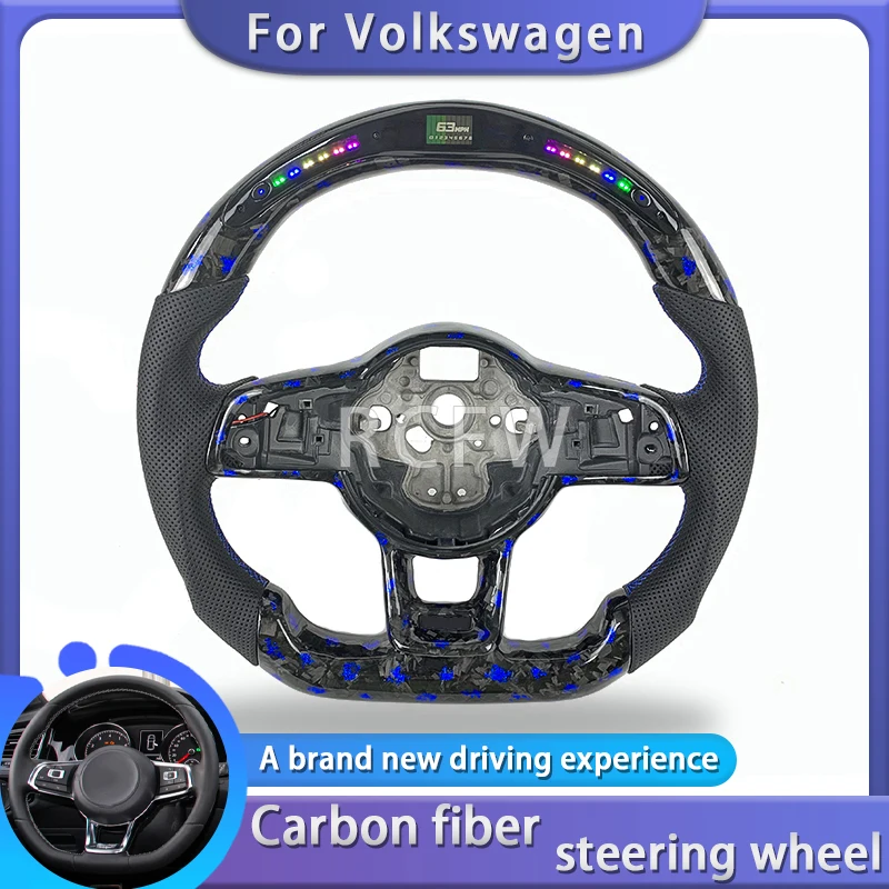 Customized  carbon fiber Forged steering wheel For Volkswagen Golf MK7 MK8 GTI Series Car modification interior accessories