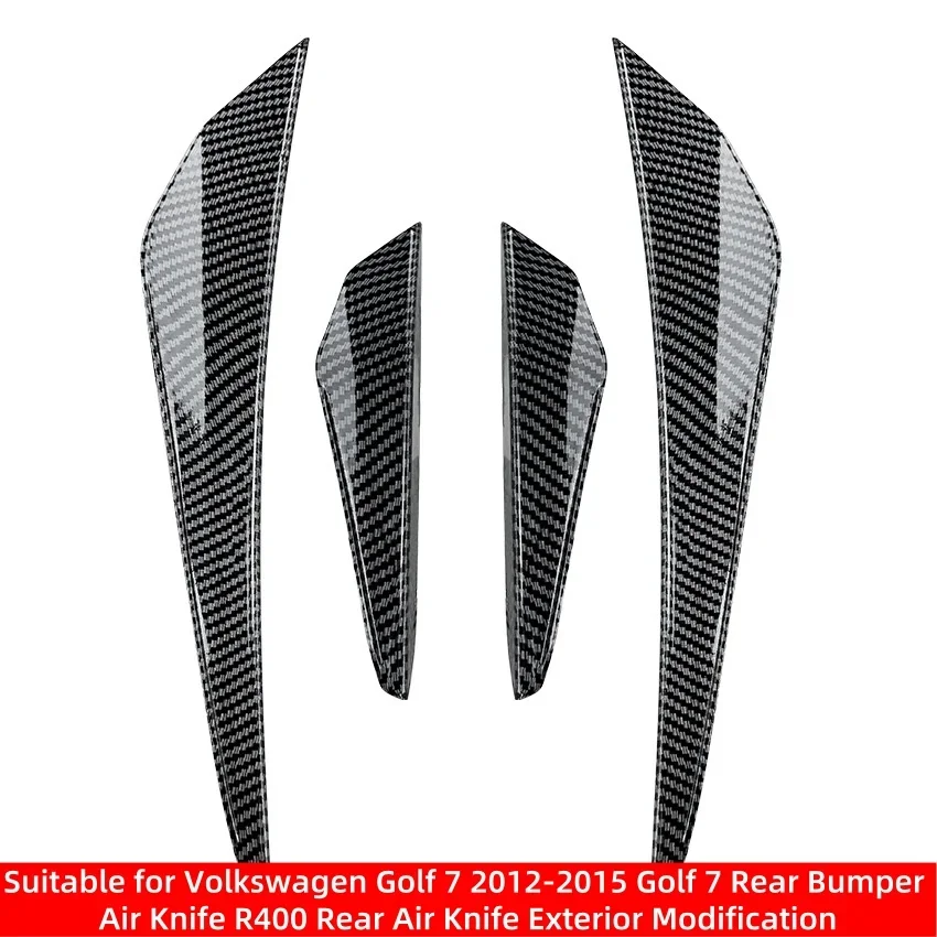 For VW Golf 8 MK8 GTI Rline Front Bumper Lip Splitter Diffuser Carbon Fiber Trim Car Spoiler Wings Styling Body Kits Accessories