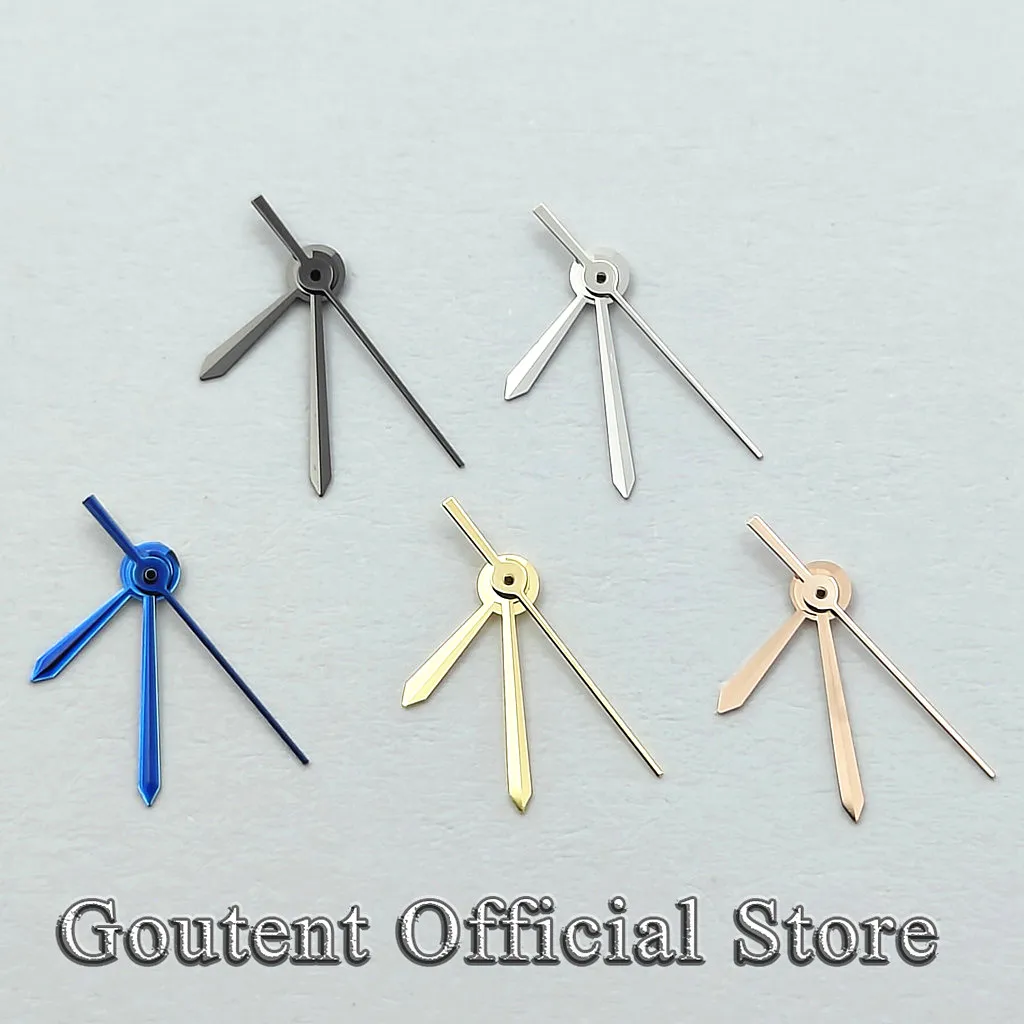 Goutent Non‑Luminous Watch Hands Set Multi‑Color Gold Silver Blue Gun Rose‑Gold Fit NH05 NH06 Automatic Movement Watch parts