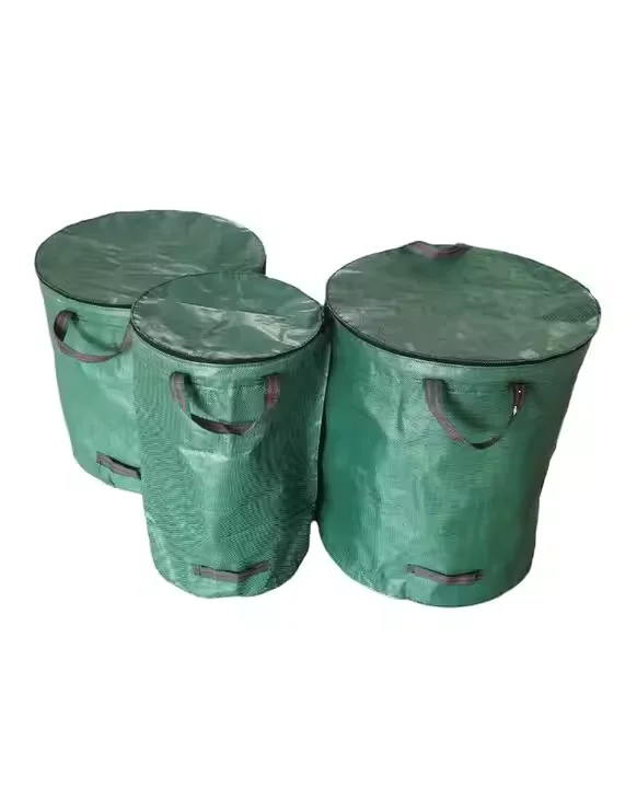 Large Capacity PP Garden Bag With Lid And Branch Leaf Weed Collection Bag For Outdoor