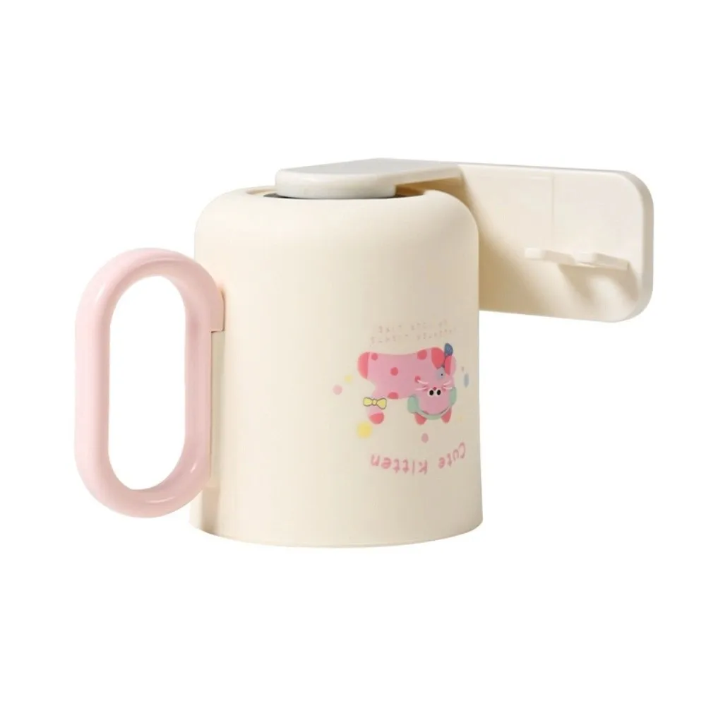 Tasse de bain de bouche magnétique murale créative, porte-brosse à dents de Style crème sans perçage avec poignée, tasse de lavage