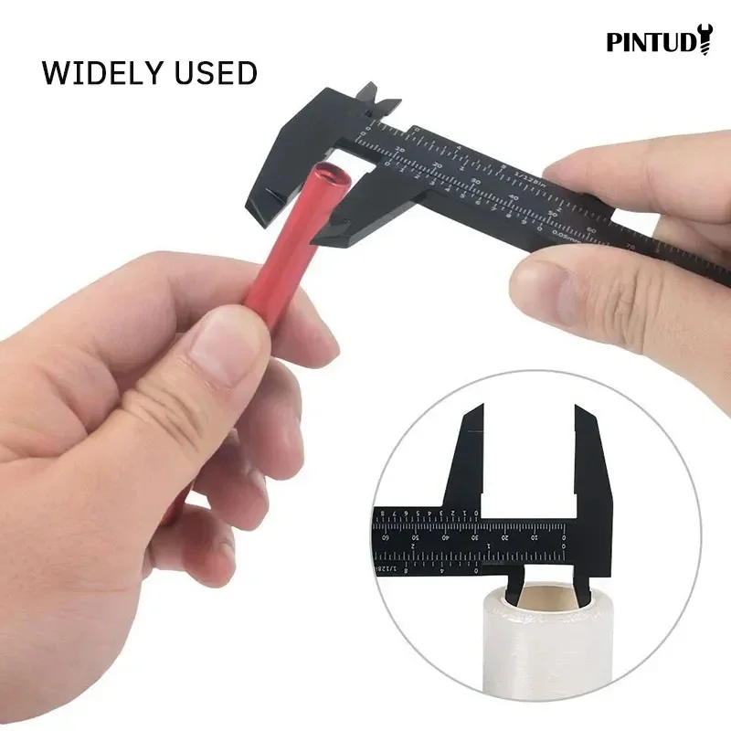 1PC Plastica Vernier Caliper Display Digitale Calibro Mini Gioco di Testo Calibro Studente Vernier Righello da 0 a 150mm Strumento di Misura