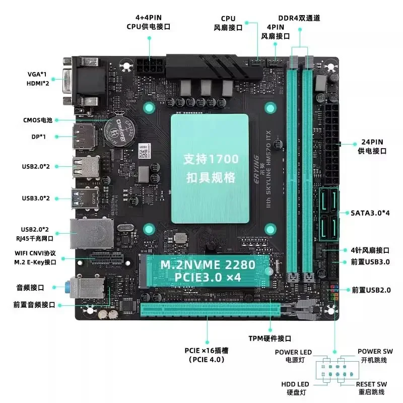 11 Generation Core I7 11800h 11850H Onboard CPU Suit DDR4 Motherboard I5 11500h 11400h