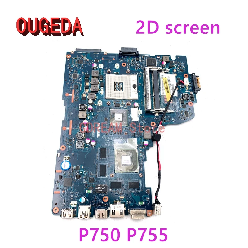 

OUGEDA PHQAA LA-6831P K000121720 Laptop Motherboard For Toshiba satellite P750 P755 GT540M HM65 DDR3 Main Board full tested