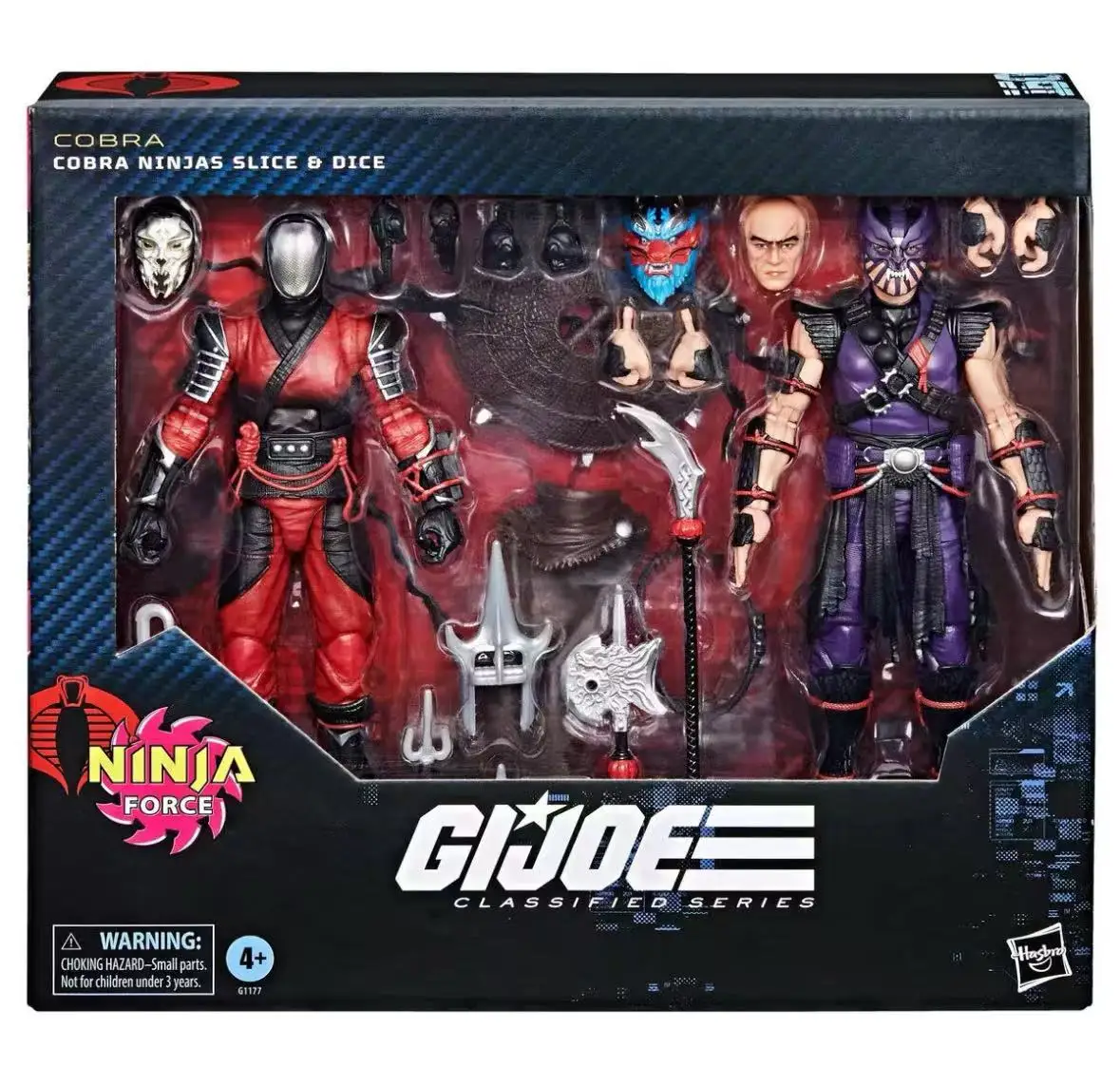 

В наличии G.I. Коллекционная фигурка Joe GI Joe Classified Series 6" 160 Ninja Force Cobra Ninjas Slice & Dice, 2 шт., модель, игрушка, подарок для хобби