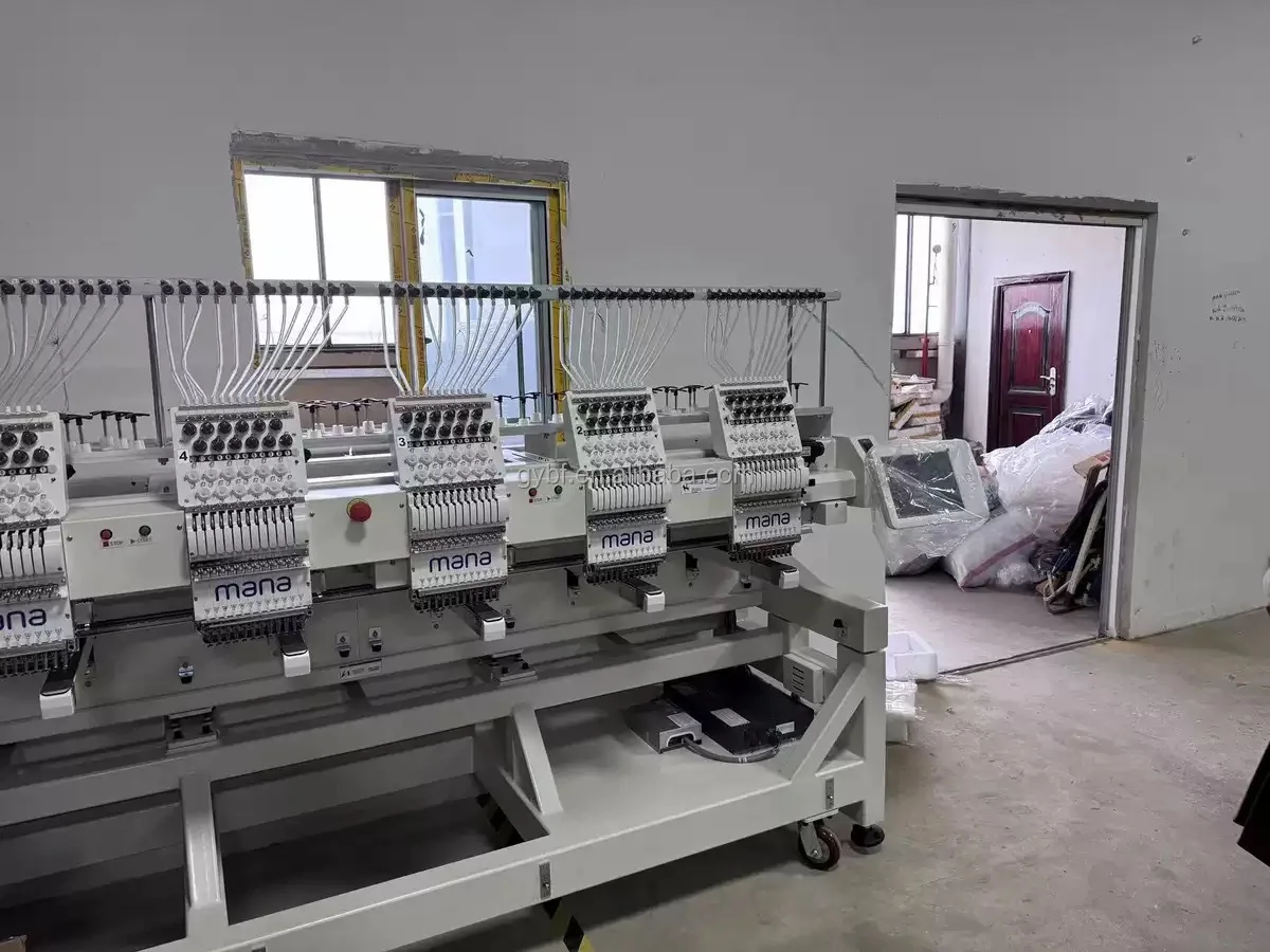 12 15 Needles Automatic Single Head Cap T-shirt Flat 3D Towel Leather Jacket Cloth Embroidery Machine For Sale In Karachi Dubai