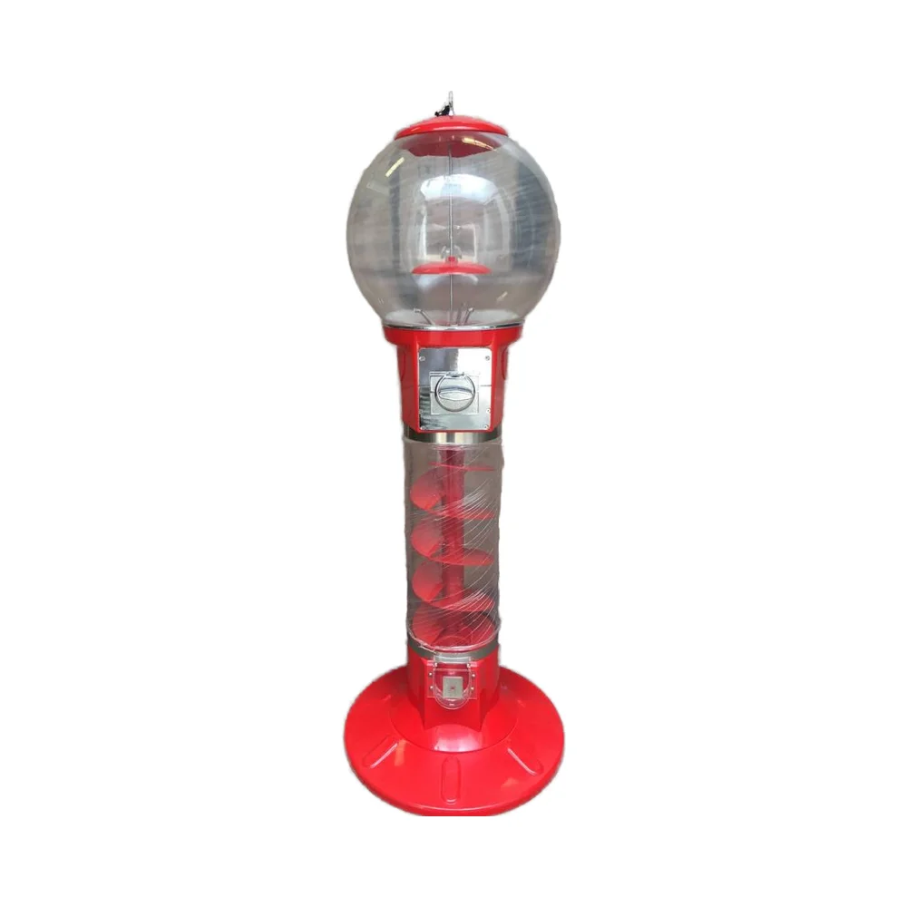 Popular 145 CM High Spiral Kids' Coin-Operated Vending Machine 63MM Ball Dispenser for Gumball Capsules
