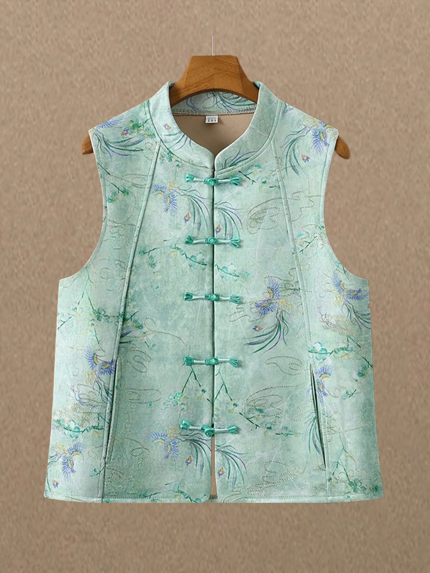 

Модный жилет, пальто, женская верхняя одежда, весенне-осенний слинг среднего возраста, антивозрастной китайский сарафан, свободный крой из полиэфирного волокна