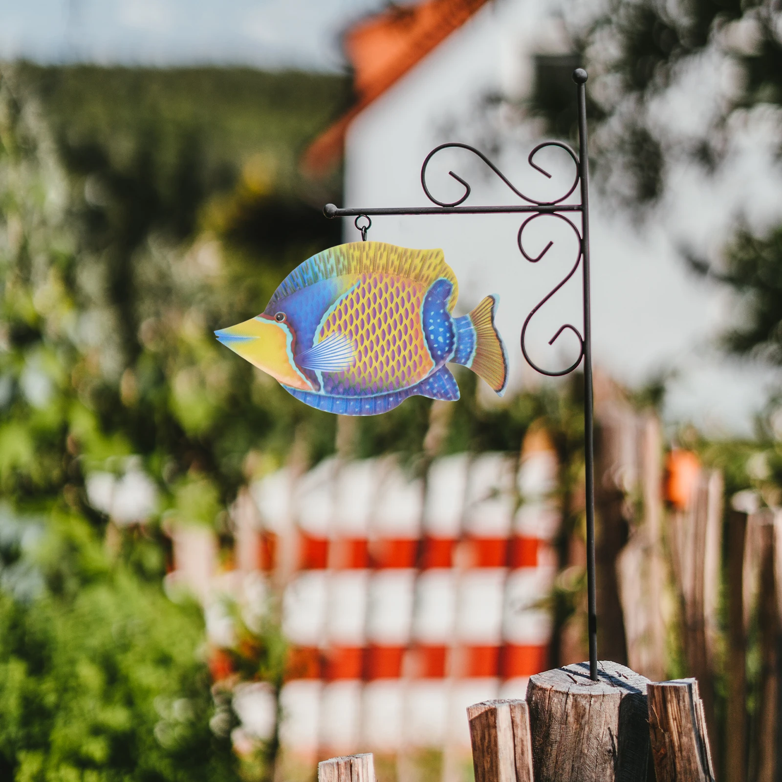 

Iron Fish Wall Hanging Metal Sculpture Creative Wall Decor Artistic Ornament for Home Garden Metal Fish Decor