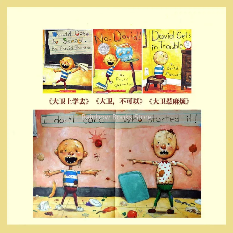 Imagem -02 - Clássico Inglês Original Picture Book no David David Cannot Series Conjunto de Volumes