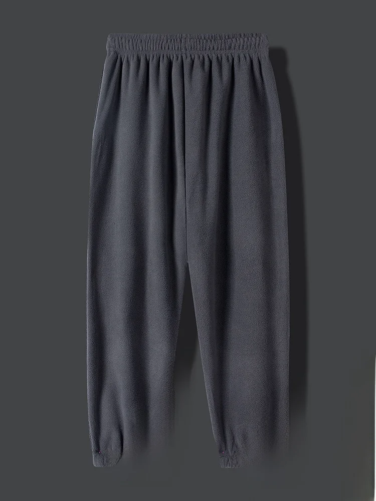 

Зимние утепленные повседневные спортивные брюки на флисовой подкладке, мужские свободные брюки с эластичной резинкой на талии, длинные брюки для активного отдыха, бренд JXAETE