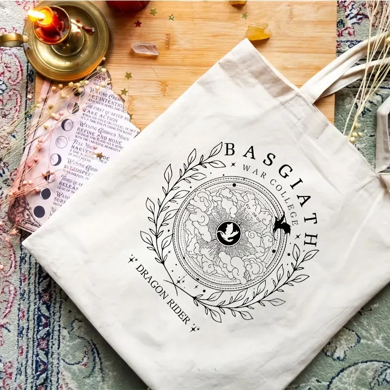 Basgiath War College Shopping Bag borsa a tracolla in tela Casual di quarta ala Dragon Ride borse a tracolla da viaggio all'aperto