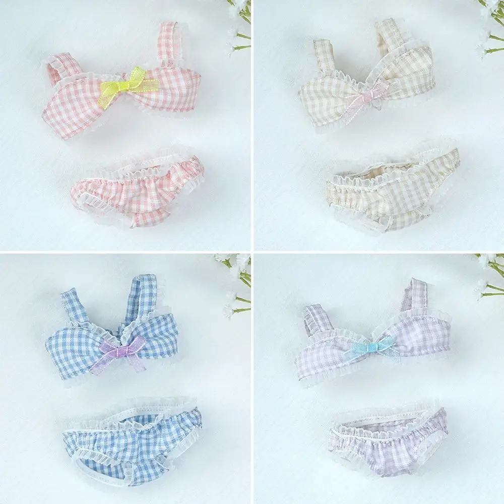 Bowtie Sleep Clothes for 1/12BJD Doll New Cute Clothes Doll Swimwear Bathrobe Doll Swimming Clothes 20cm Doll Bikini