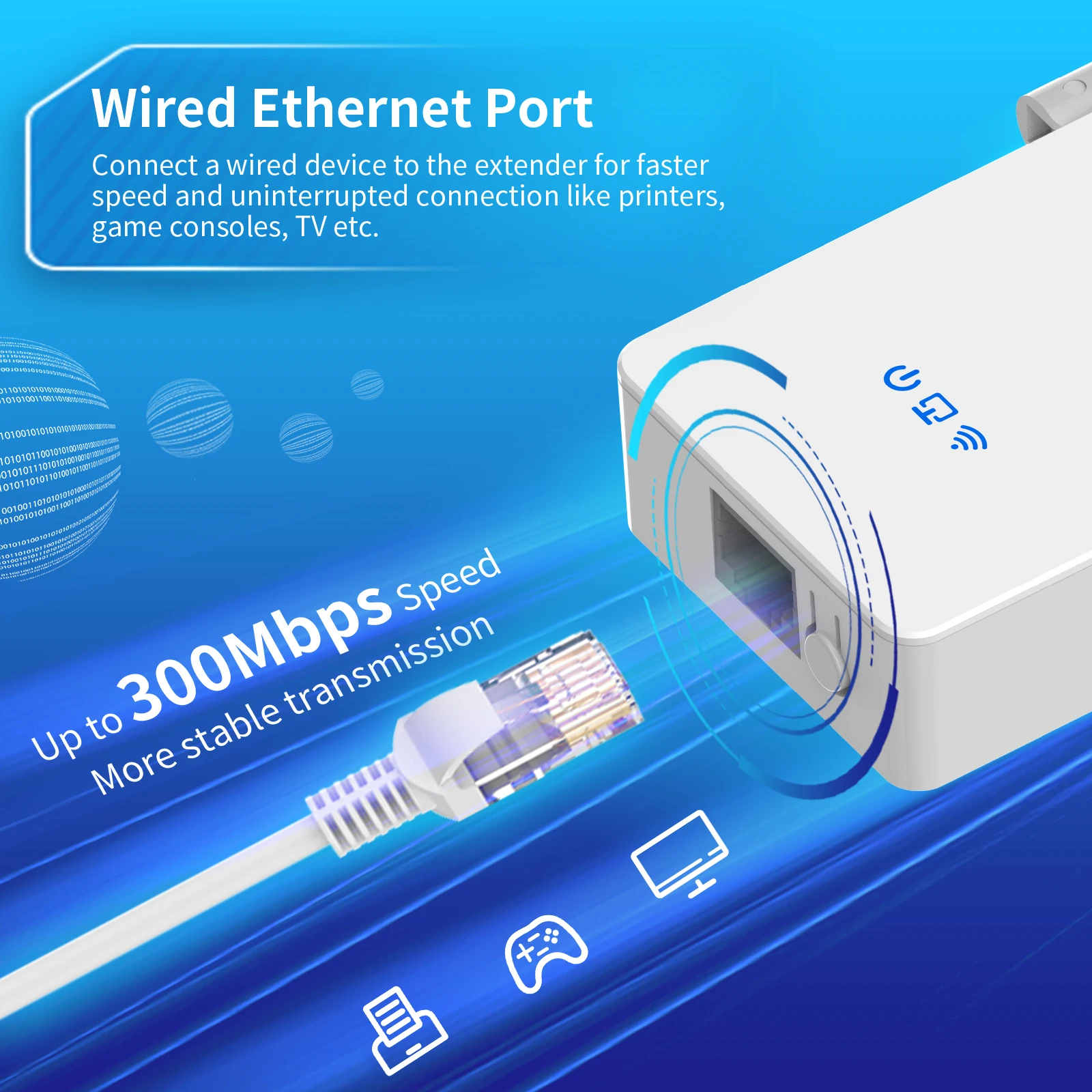 300Mbps WiFi Repeater 2.4G Black WiFi4 Eextender Amplificador Wireless Wi-Fi Router Signal booster Repetidor WPA2 JW-WR302SV2