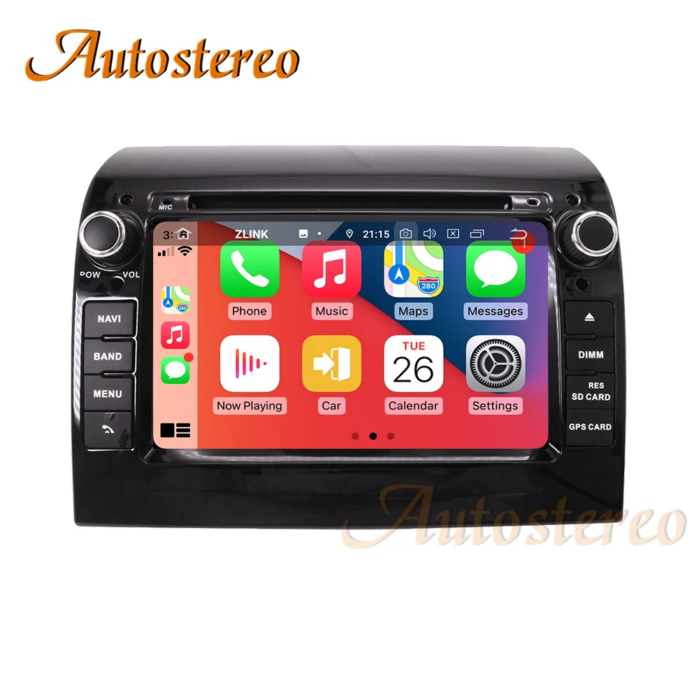 Lecteur DVD de voiture sans fil Android 12.0, Carplay pour Fiat Ducato, Cristaux en Jumper, KIT Boxer, Navigation GPS, Limitation, Auto Stereo