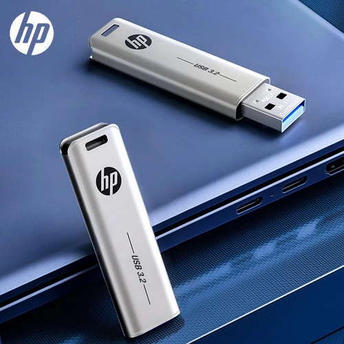 Imagen 2 del producto Unidad flash HP USB3.2 32GB 64GB Metal USB Pendrive 128GB 256GB Personalidad creativa Música para automóvil Disco U de alta velocidad