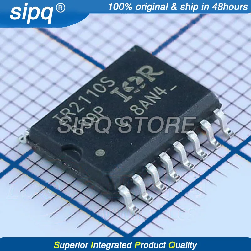 10PCS/LOT IR2110STRPBF IR2110STR HALF BRIDGE 2A 3.3V~20V 2A SOIC-16-300MIL GATE DRIVE ICS Brand New and Original In Stock