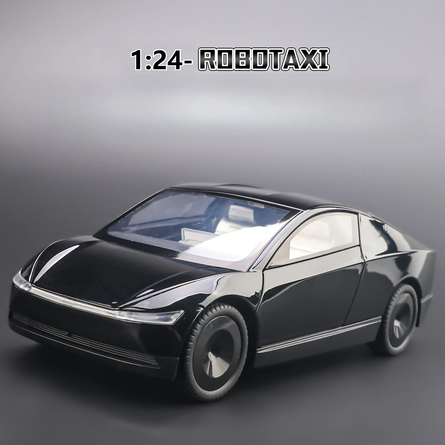 

1:24 без водителя, модель автомобиля из сплава Robotaxi, литая под давлением игрушечная машинка, металлическая модель автомобиля, звуковой свет, коллекция, детский подарок