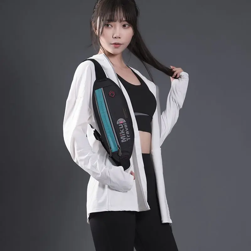 

New Hatsune Miku anime cute creative storage bag kawaii cartoon miku peripheral large capacity portable sports waist bag gift