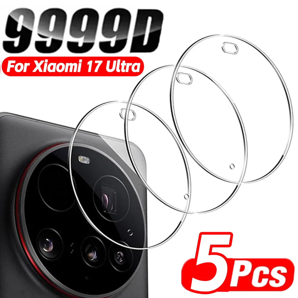 

1-5Pcs HD Tempered Glass Camera Protector for Xiaomi 17 Ultra Back Cover Lens Glass 3D Curved Camera Lens Films for Mi 17Ultra