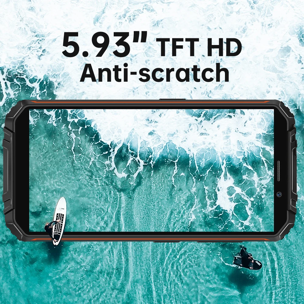 OUKITEL WP18 Pro IP68 Robuste Telefon MTK6762 Android 12 Smartphone 4GB + 64GB 5.93 "HD + Display handy 13MP Kamera 12500mAh NFC