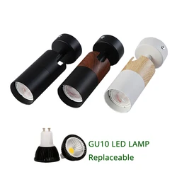 GU10 5W Spotlight LED COB Spot Track Light Lamp Changeable Ceiling Rails lighting Fixture for Clothing Shop Living Room Home