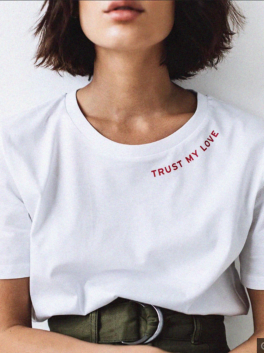 

Red Letter Print Tshirts Top Woman Summer Cotton Short Sleeve Round Neck Tee Shirts Female Vintage Fashion T-shirts Pull 2023