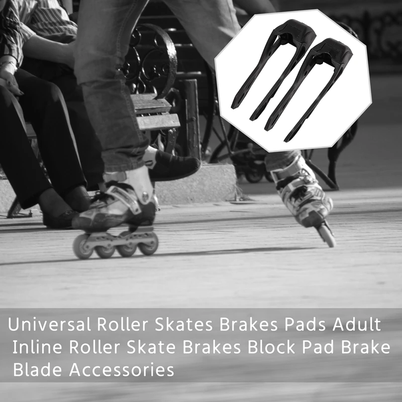 2Pcs Universal Roller Skates Brakes Pads Adult Inline Roller Skate Brakes Block Pad Brake Blade Accessories