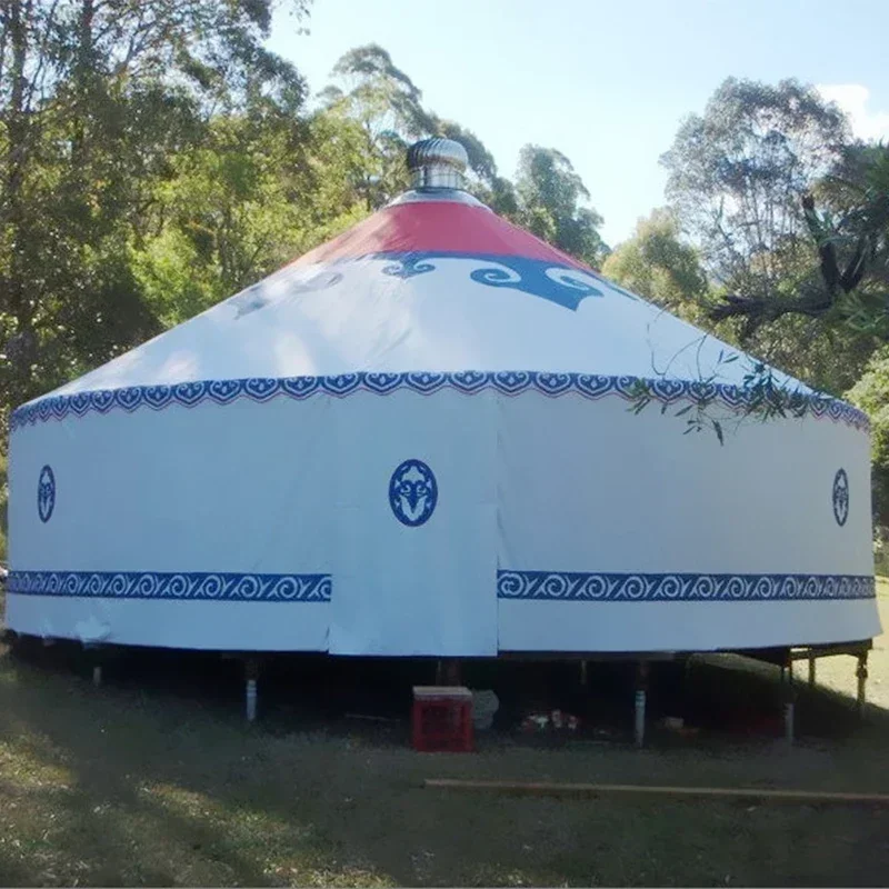 Luxury mongolian yurt tent for sale Steel frame structure can resist wind, keep warm, move and prevent rainstorm.