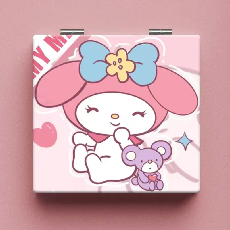 Sanrio hellokid specchio Cinnamoroll Mymelody Kuromi Action Anime figure specchio simpatico cartone animato specchio da toeletta portatile regalo