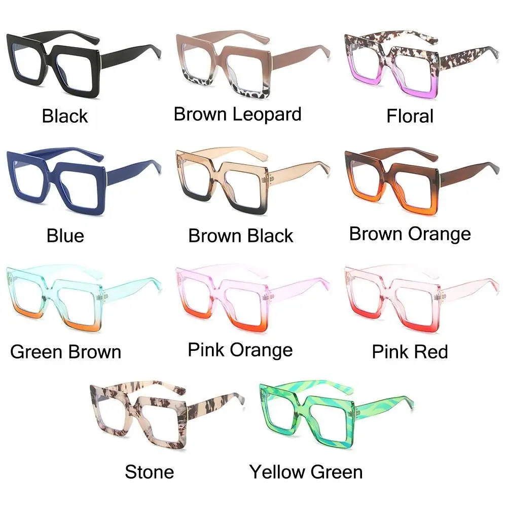 Oversized Square Women\'s Glasses Frames Transparent New Fashion Black Optical Lenses Female Eyeglasses Luxury Big Eyewear 2023