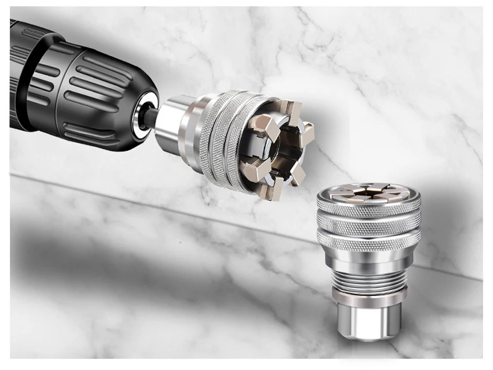 Universalmuffe 3/8 Zoll 10-19 mm Verstellbarer Sechskant-Universalsteckschlüssel Drehmoment-Ratschenschlüssel Kopf Spannerhülse Reparaturwerkzeug – Detail 11