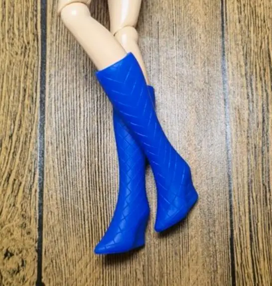High Heels Puppe flache Füße Schuhe weiße Stiefel Geschenke Zubehör für Ihre 1/6 Barb Puppen TpQ88 – Detail 9