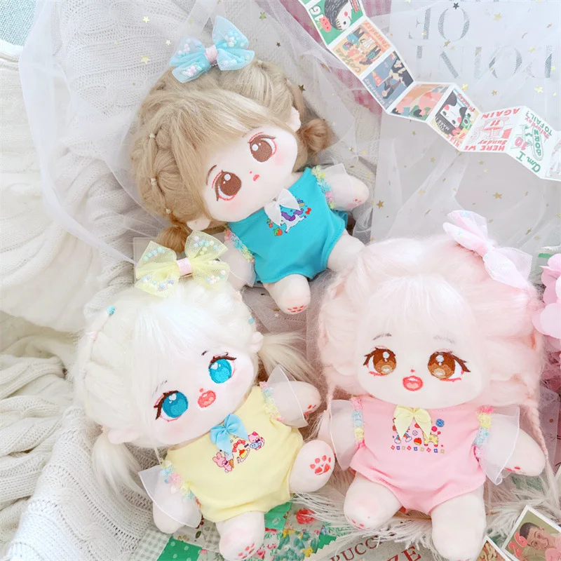 ชุดชุดว่ายน้ำน่ารักสีชมพู20ซม., ชุดตุ๊กตาน่ารักยัดนุ่นผ้าคอตตอนเนื้อนุ่มตุ๊กตาของขวัญสำหรับแฟนเด็กเล็กเด็กผู้หญิงคอลเลกชันของขวัญ