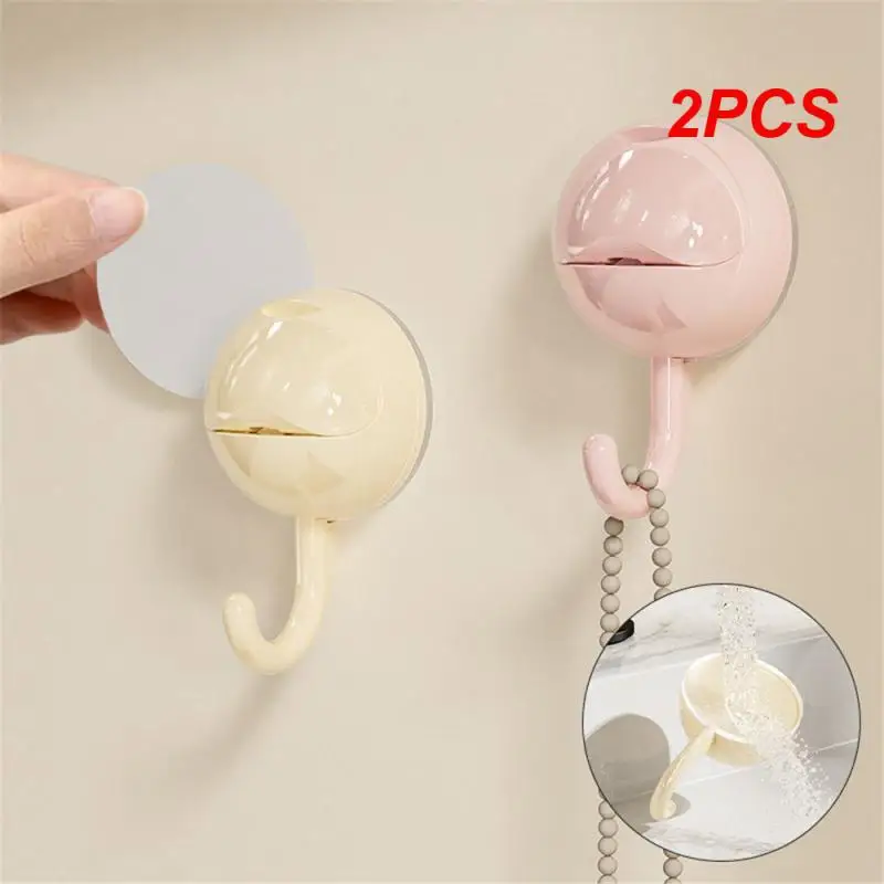 2PCS Macaron Colors Convenient Versatile Stylish Handy Organization Vibrant Toilet Hooks No-drill Hooks For Walls