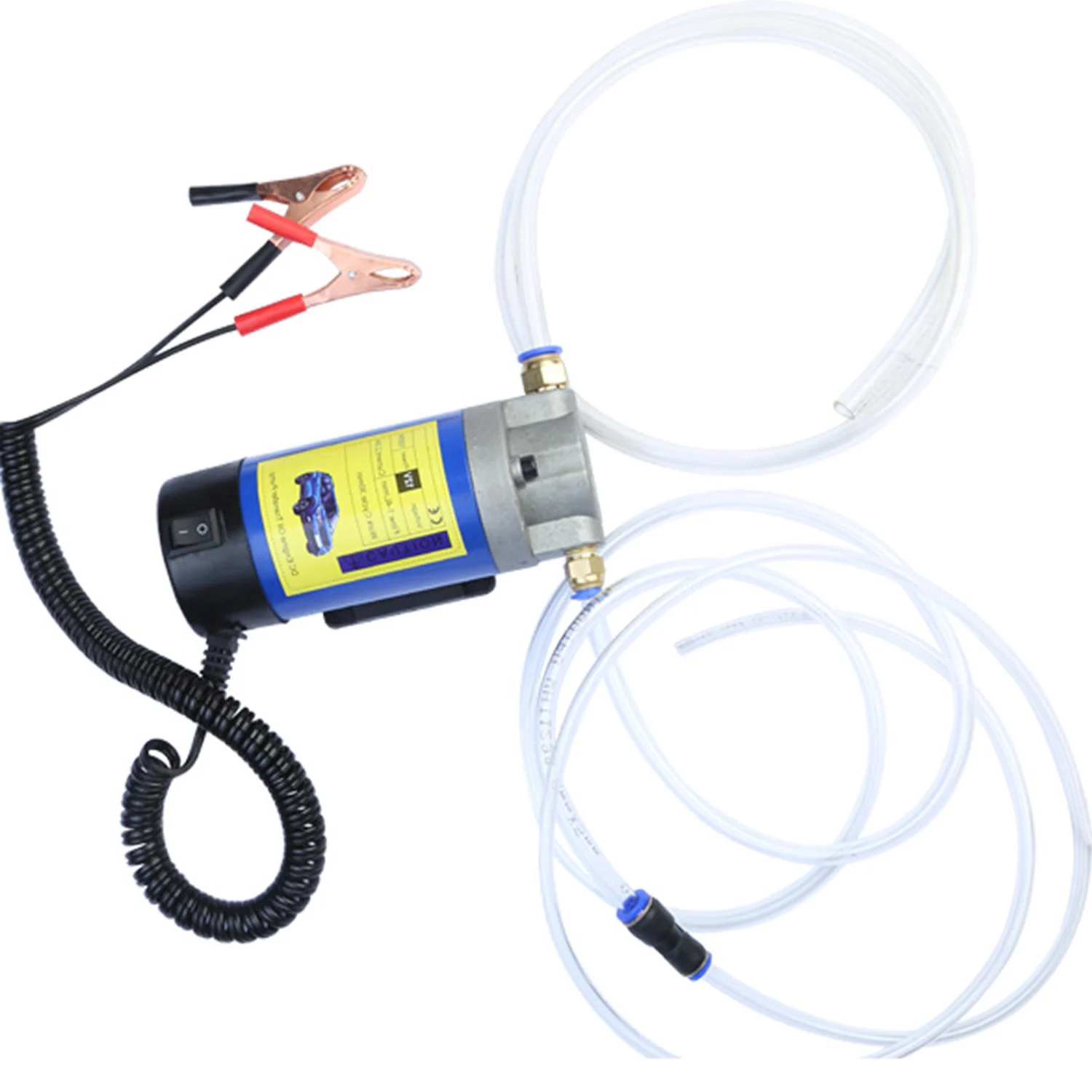 12V Oil Transfer Pump Fuel Pump Fluid Siphon Tool Diesel Extractor Pump Electric Scavenge Suction Transfer Change Portable