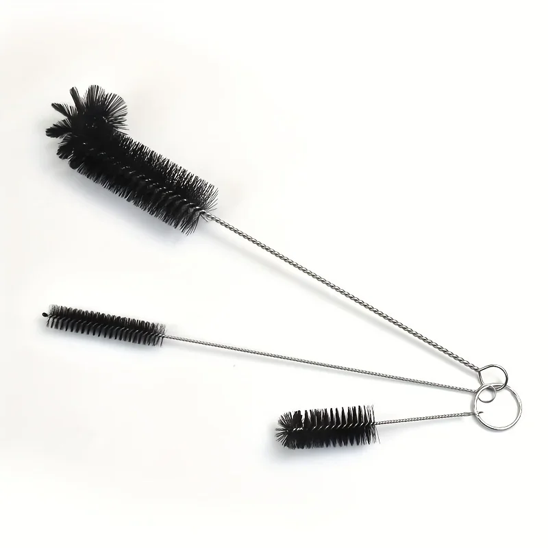 Multi-Purpose Cleaning Brush with Handle for Kitchen Pipes, Straws, Decanters, Nozzles, and Tubes - 3pcs/Set