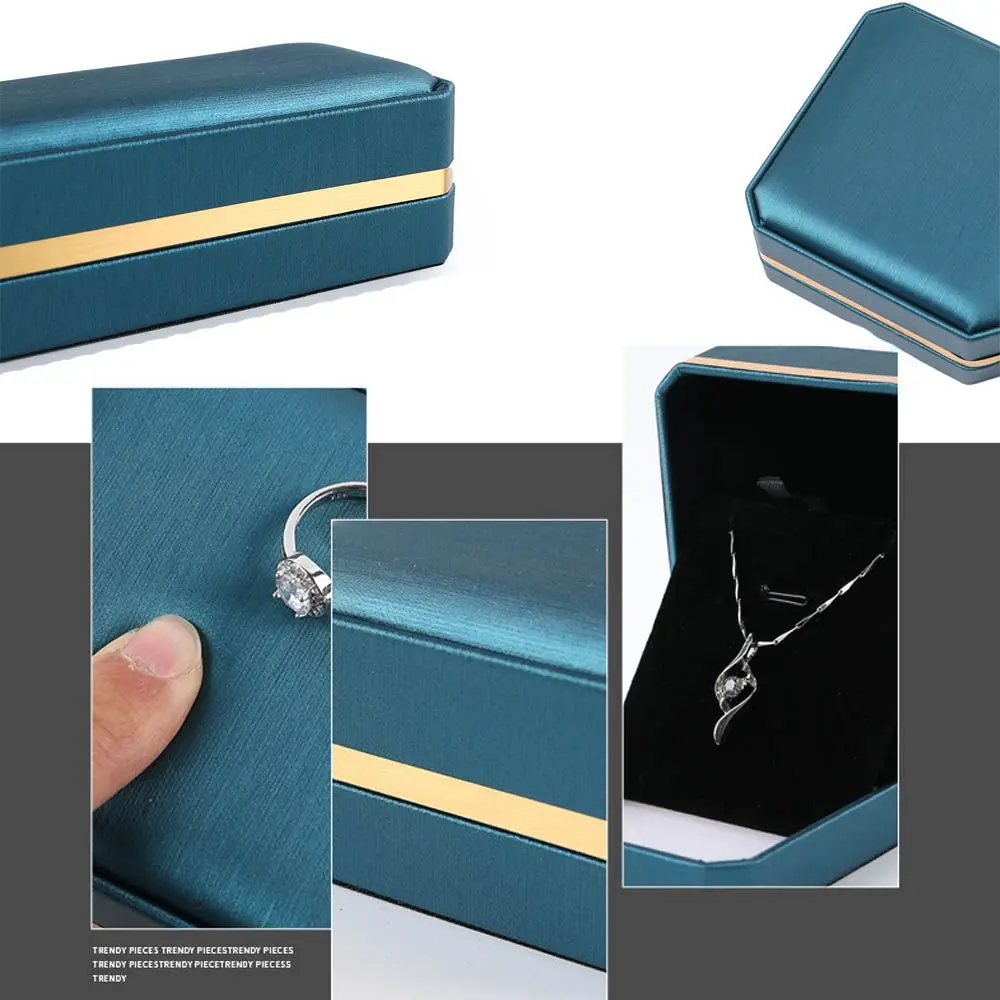 Quality Earrings Presentation Plastic Display Box Party Gifts Double Open Necklace Case Ring Box Storage Boxes Jewelry Display