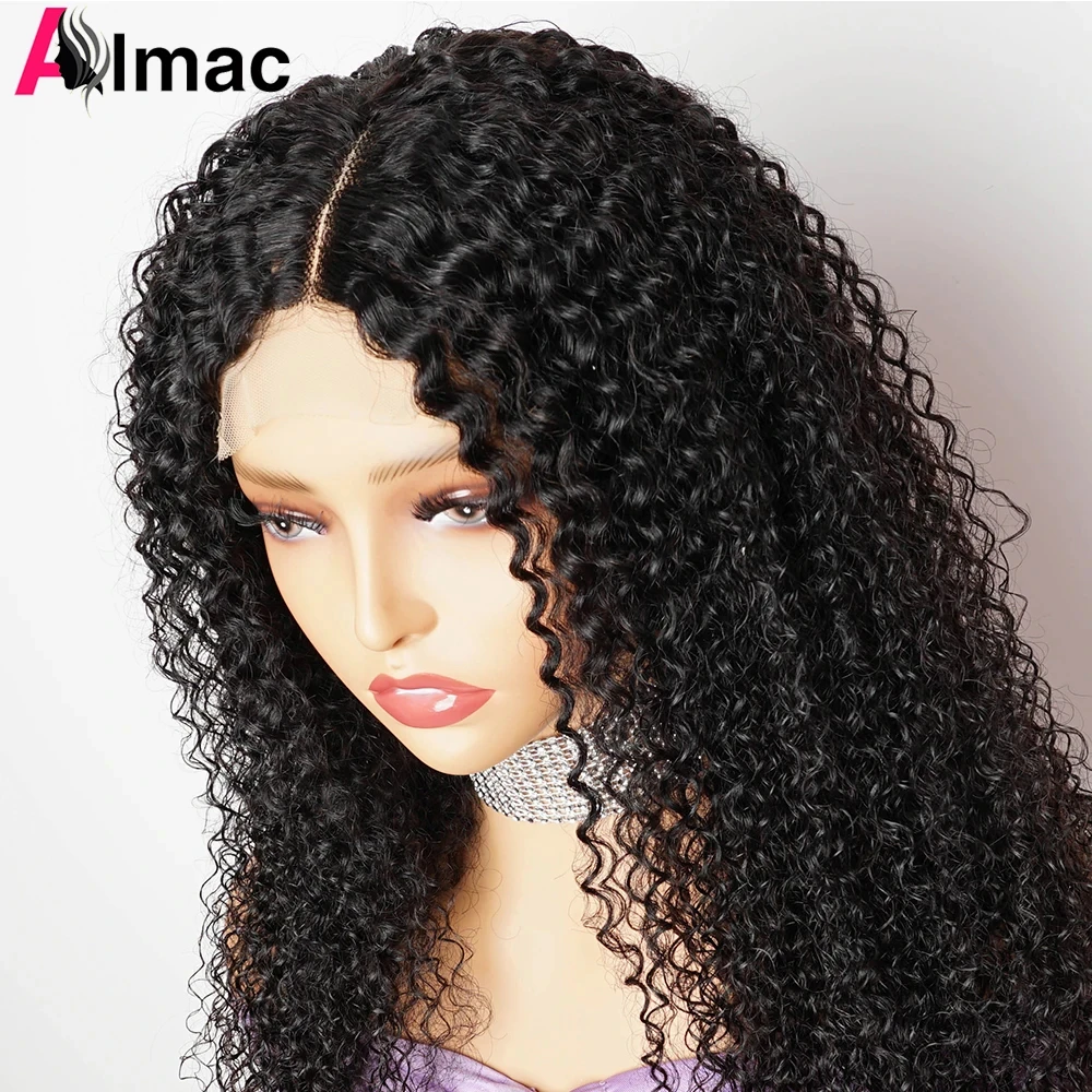 13x4 Jerry Curly Lace Frontal Human Hair Wigs 4x4 Closure Wig For Women Indian Remy Hair With Transparent Lace