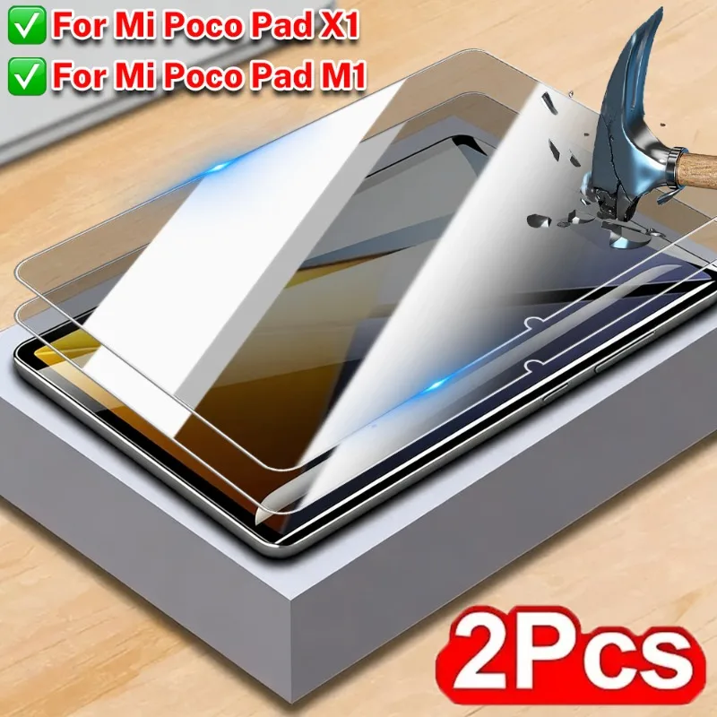 

1-2PCS Tempered Glass Screen Protector for Xiaomi Poco Pad X1 M1 Full Cover Ultra Clear HD Protective Film Anti Scratch Glass