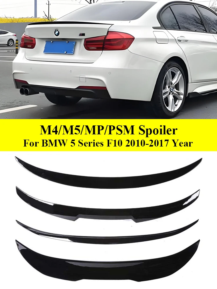 

For BMW 5 Series F10 F11 F18 2010 -2017 Carbon Rear Bumper Trunk Lip Roof Boot Spoiler Wing Tail M5 MP M4 PSM Car Accessories