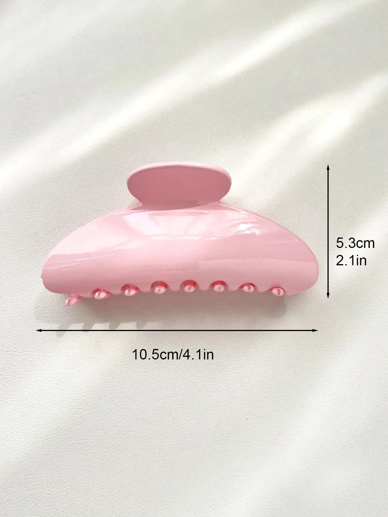 フランスのソリッドカラーのヘアクリップ、ピンクのヘアクリップ、大きめ、滑り止め、サメ、女性と女の子向けのスタイリッシュなヘアアクセサリー