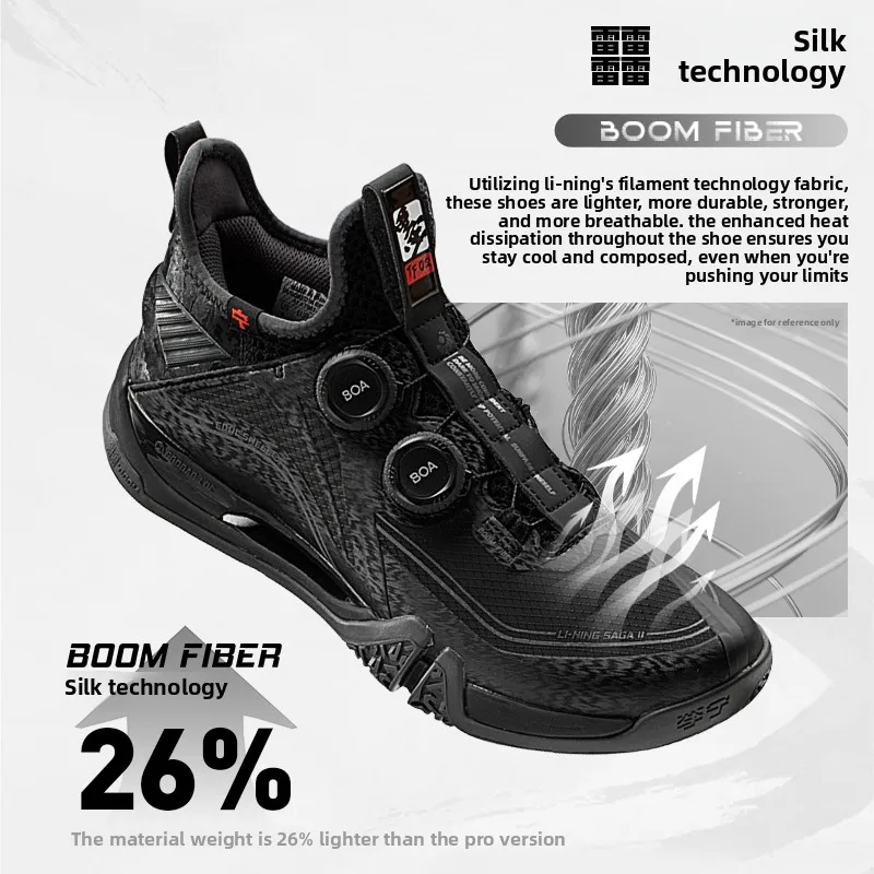 Li Ning Ground Flight Max Men Badminton Shoes Shock Absorb Support Stable Breathable Mid Top Sneakers