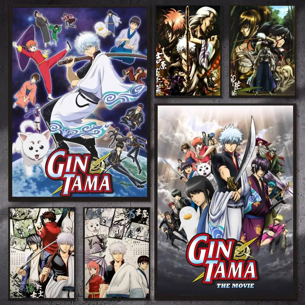 Anime G-Gintama Poster PP Wall Art Prints Poster for Dorm Room Apartment Home Office Room Decor Gift Waterproof