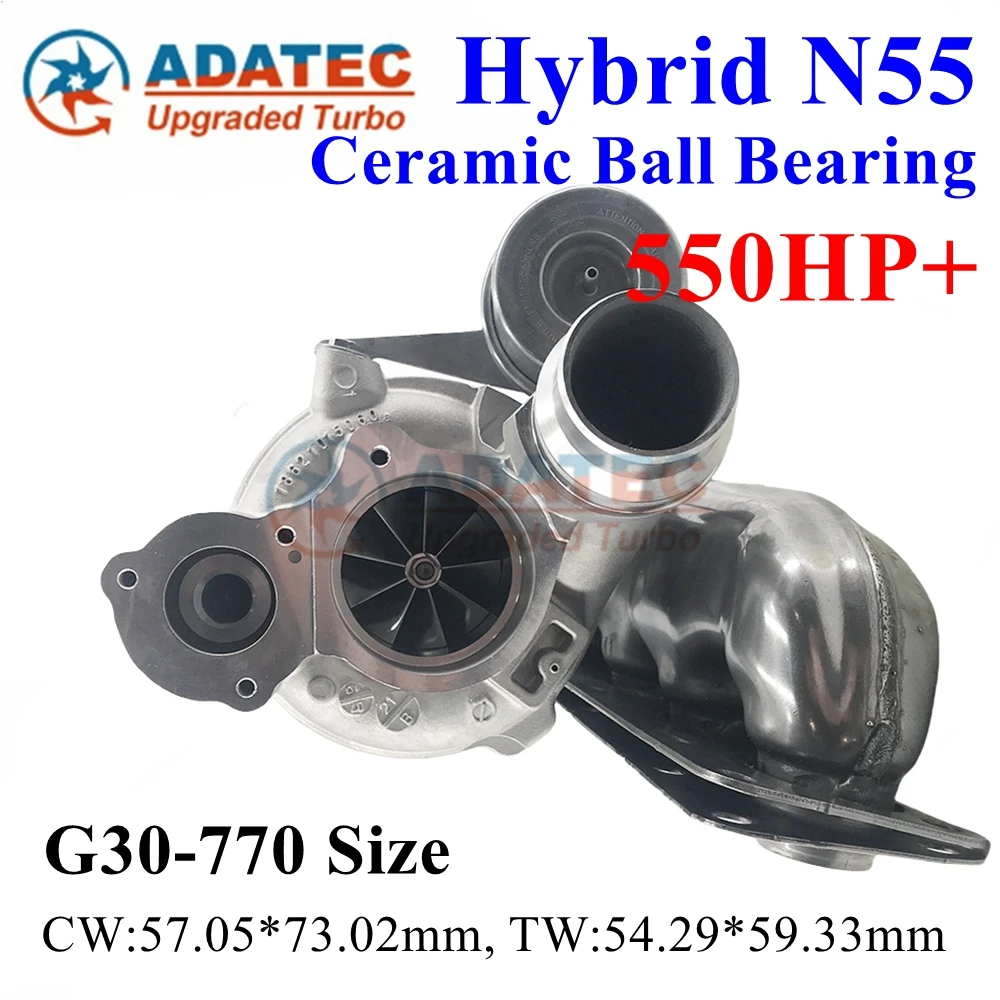 Ball Bearing Hybrid N55 Turbo 550HP+ G30-770 18539880001 18539880005 11654577236 Upgrade Turbine for BMW 135i 335i 335Xi 535i 53