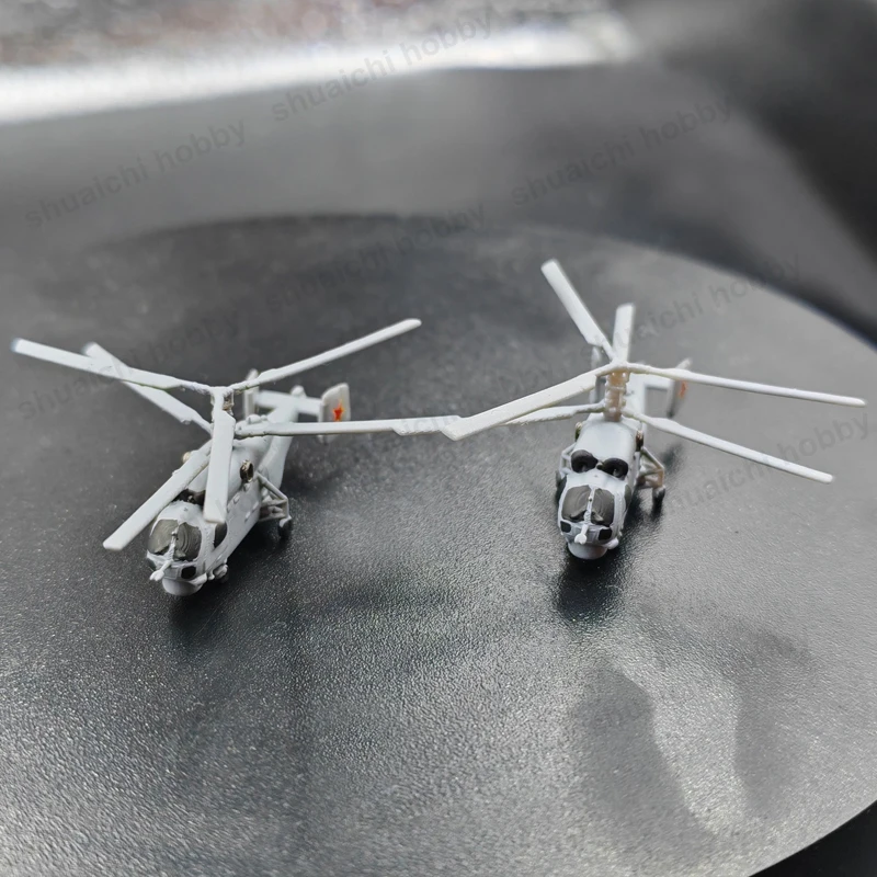 2PCS 1/350 1/400 Scale Russian Ka-27 Snail Anti Submarine Helicopter Model Kit Simulation Colored Resin Aircraft Static Ornament